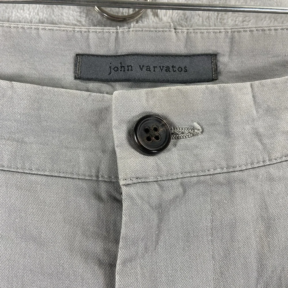John Varvatos Pants Mens 30x30 Straight Fit Chino Flat Front Cotton Cupro Blend